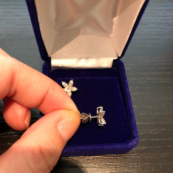 Marquise Diamond earrings - Picture 2 of 4